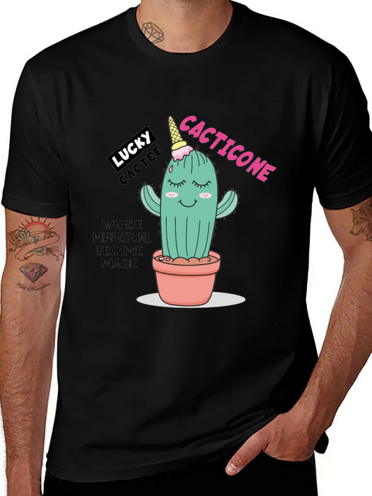 Lucky Cactee T-Shirt - Cactus Ice Cream Cone