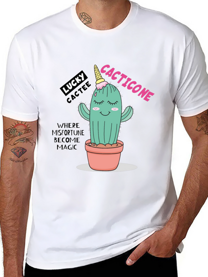 Lucky Cactee T-Shirt - Cactus Ice Cream Cone