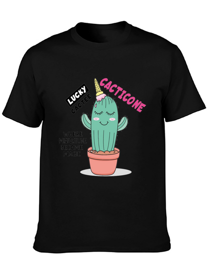 Lucky Cactee T-Shirt - Cactus Ice Cream Cone