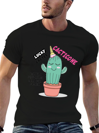 Lucky Cactee T-Shirt - Cactus Ice Cream Cone