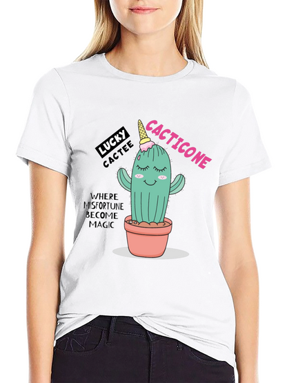 Lucky Cactee T-Shirt - Cactus Ice Cream Cone