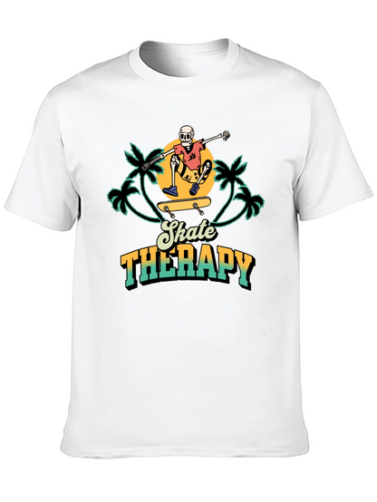 Skate Therapy Graphic Tee - Black Cotton T-Shirt
