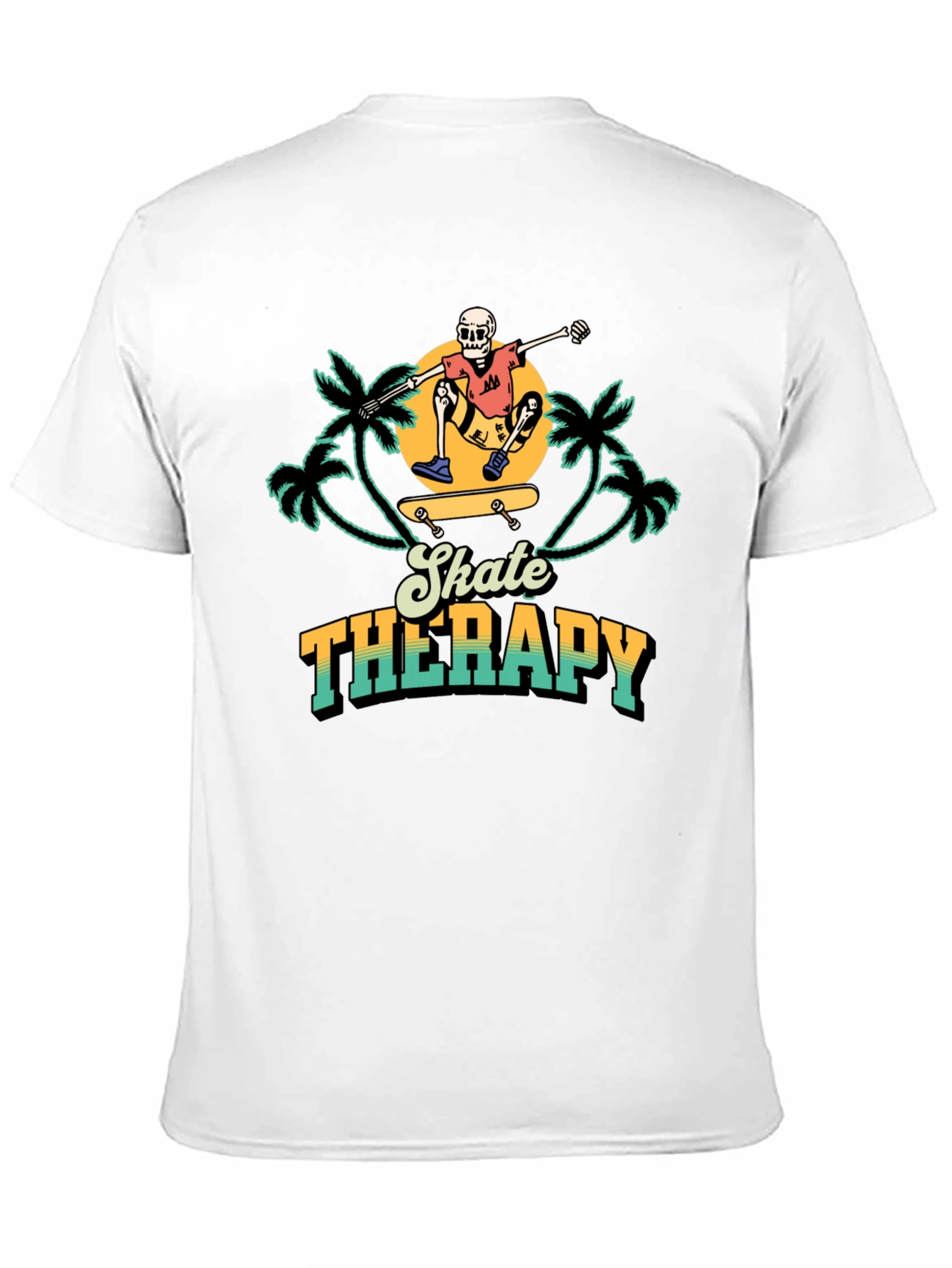 Skate Therapy Graphic Tee - Black Cotton T-Shirt