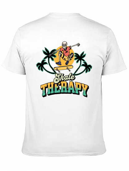 Skate Therapy Graphic Tee - Black Cotton T-Shirt
