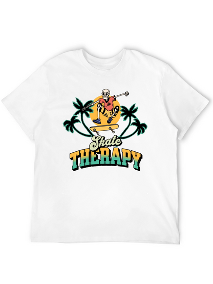 Skate Therapy Graphic Tee - Black Cotton T-Shirt