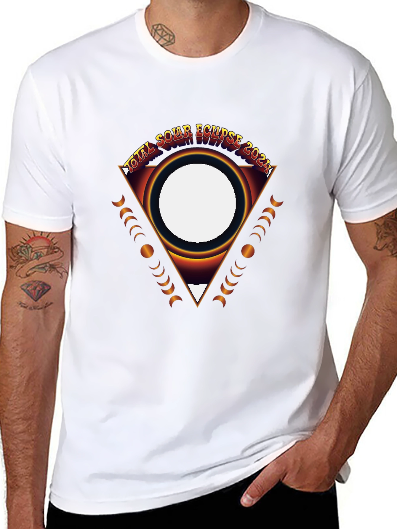 Total Solar Eclipse 2024 Black Graphic Tee