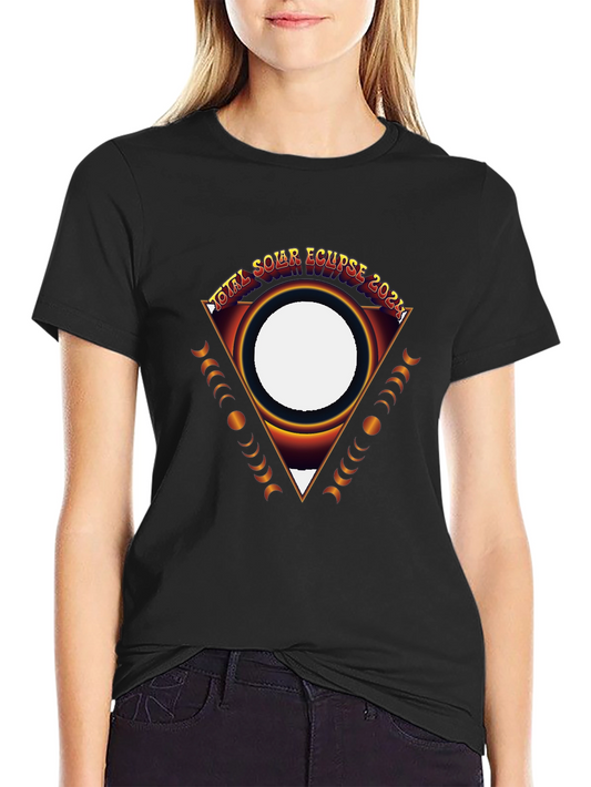 Total Solar Eclipse 2024 Black Graphic Tee