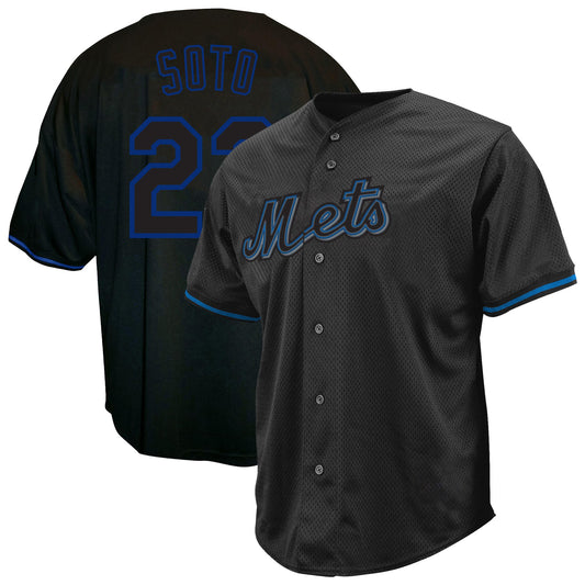 Juan Soto New York Mets Profile Big &amp;amp; Tall Pop Fashion Jersey - Black