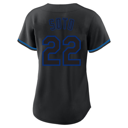 Juan Soto New York Mets Profile Women's Plus Size Player Name &amp;amp; Number Fashion Jersey - Black