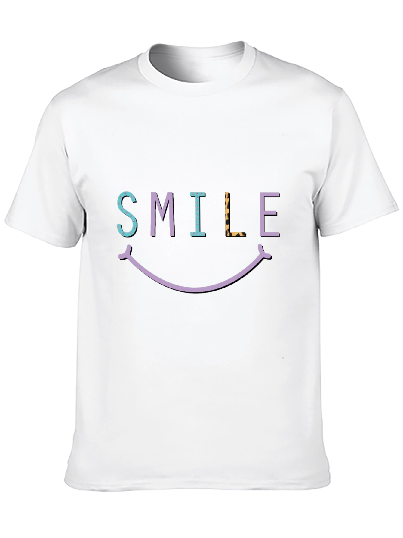 Smile Graphic T-Shirt - Black Short Sleeve