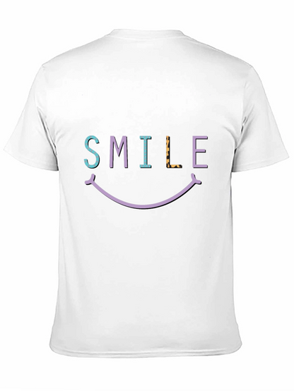 Smile Graphic T-Shirt - Black Short Sleeve
