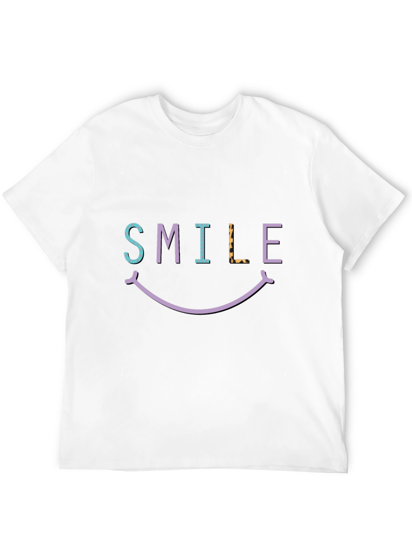 Smile Graphic T-Shirt - Black Short Sleeve