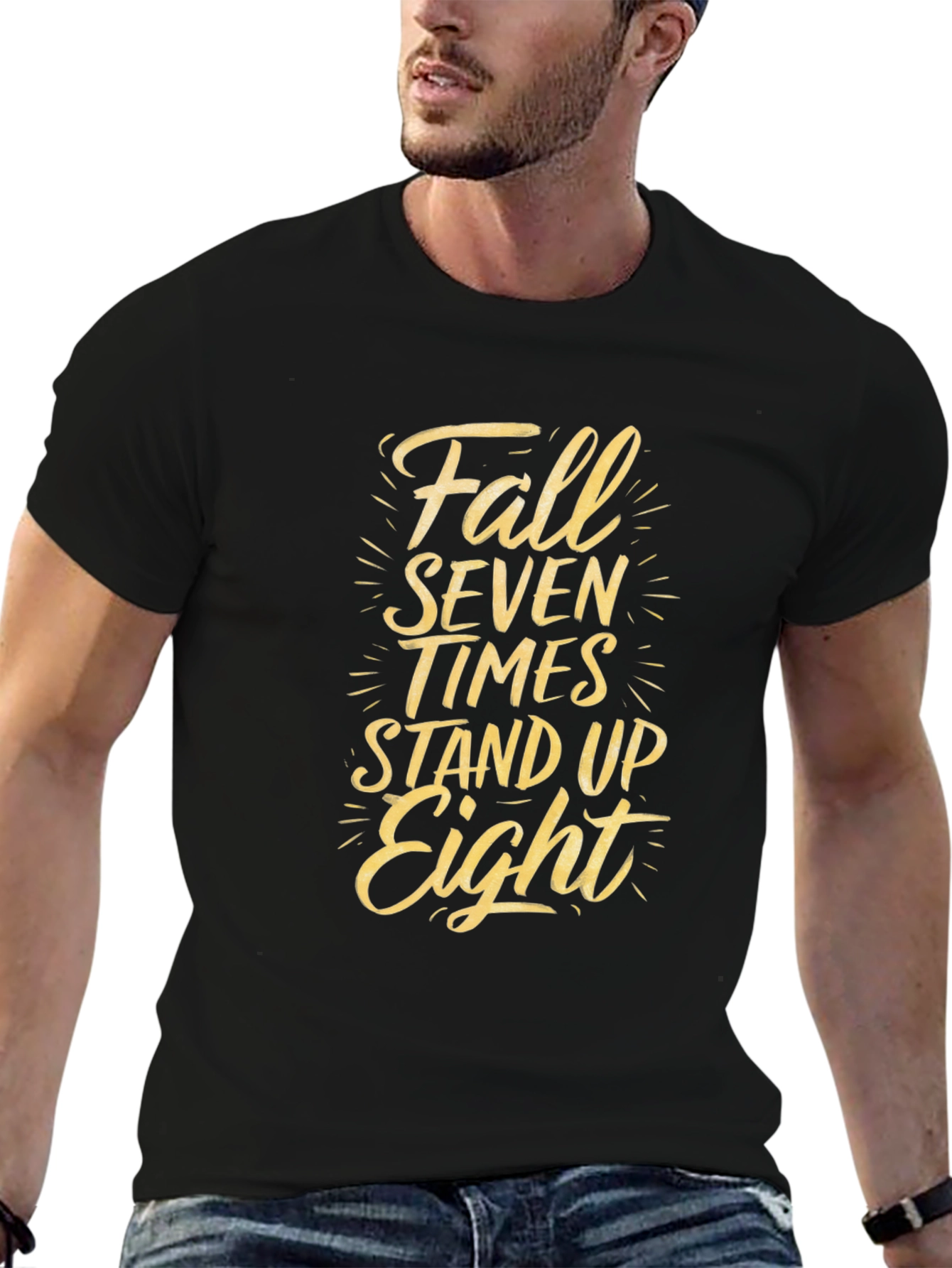 Fall Seven Times Stand Up Eight Graphic Tee