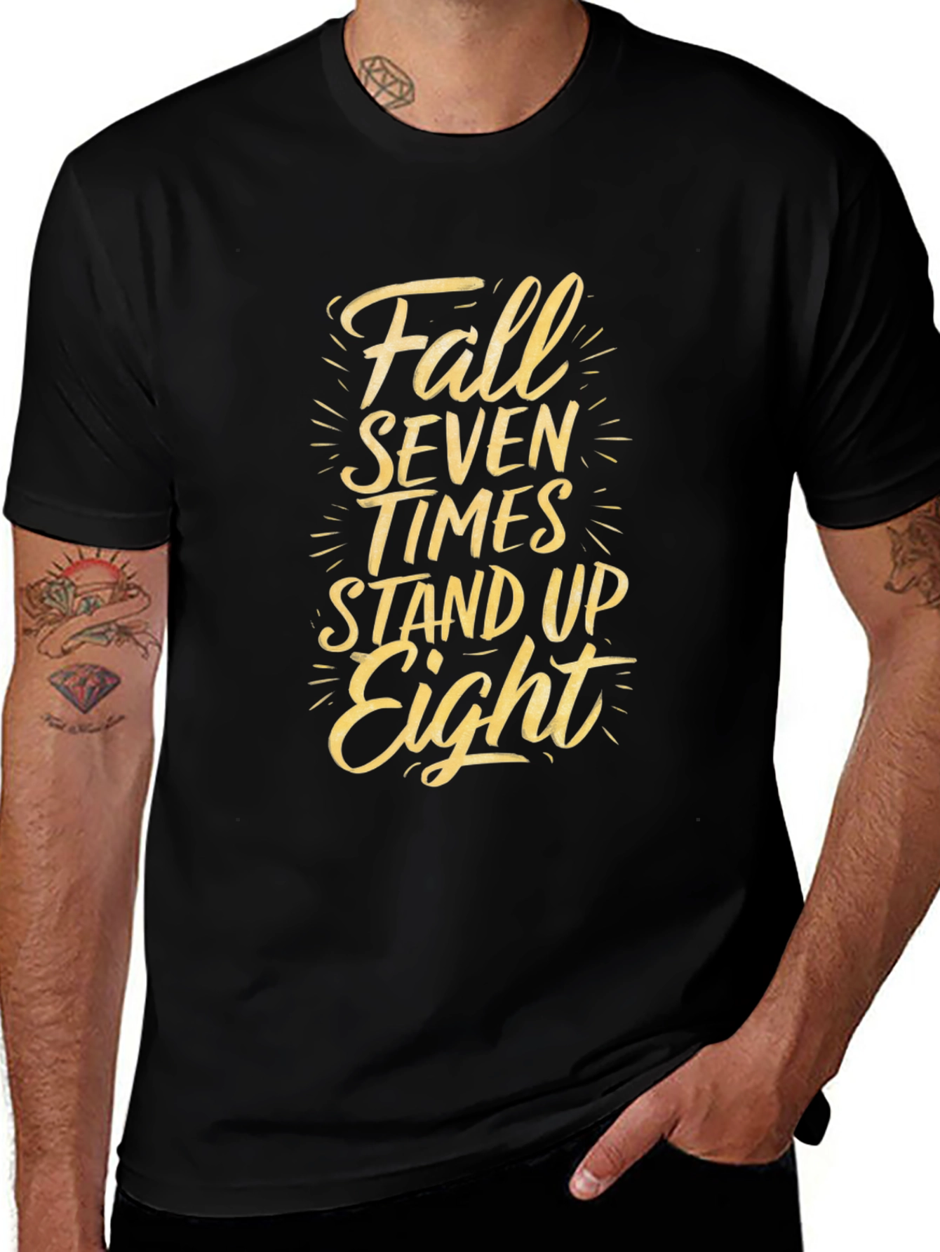 Fall Seven Times Stand Up Eight Graphic Tee