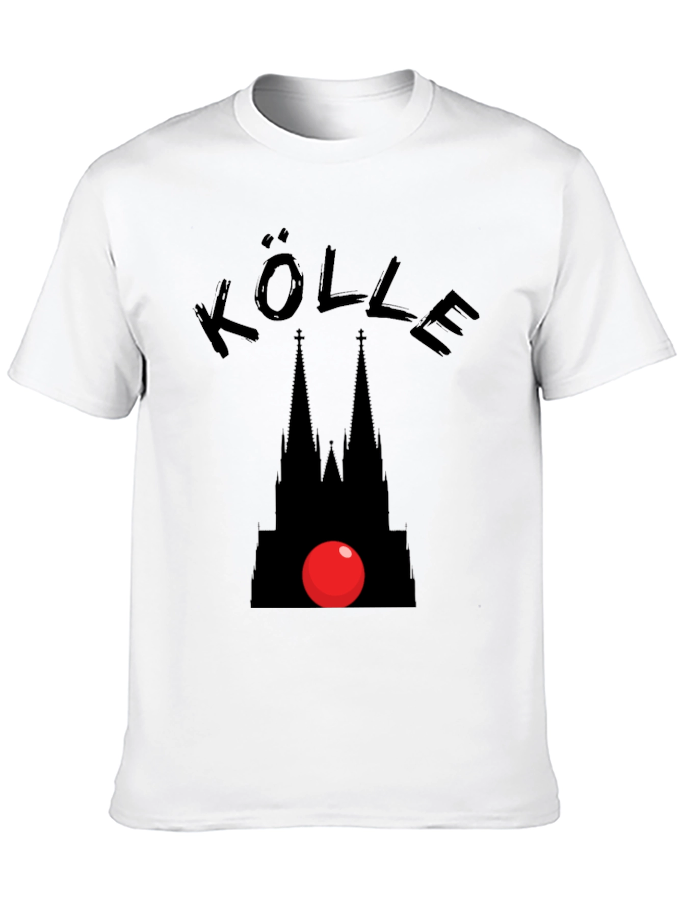 Kölle Carnival T-Shirt - Cologne Cathedral Red Nose