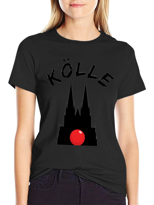 Kölle Carnival T-Shirt - Cologne Cathedral Red Nose