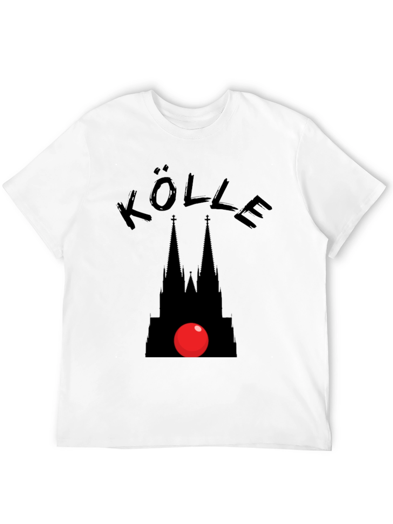 Kölle Carnival T-Shirt - Cologne Cathedral Red Nose