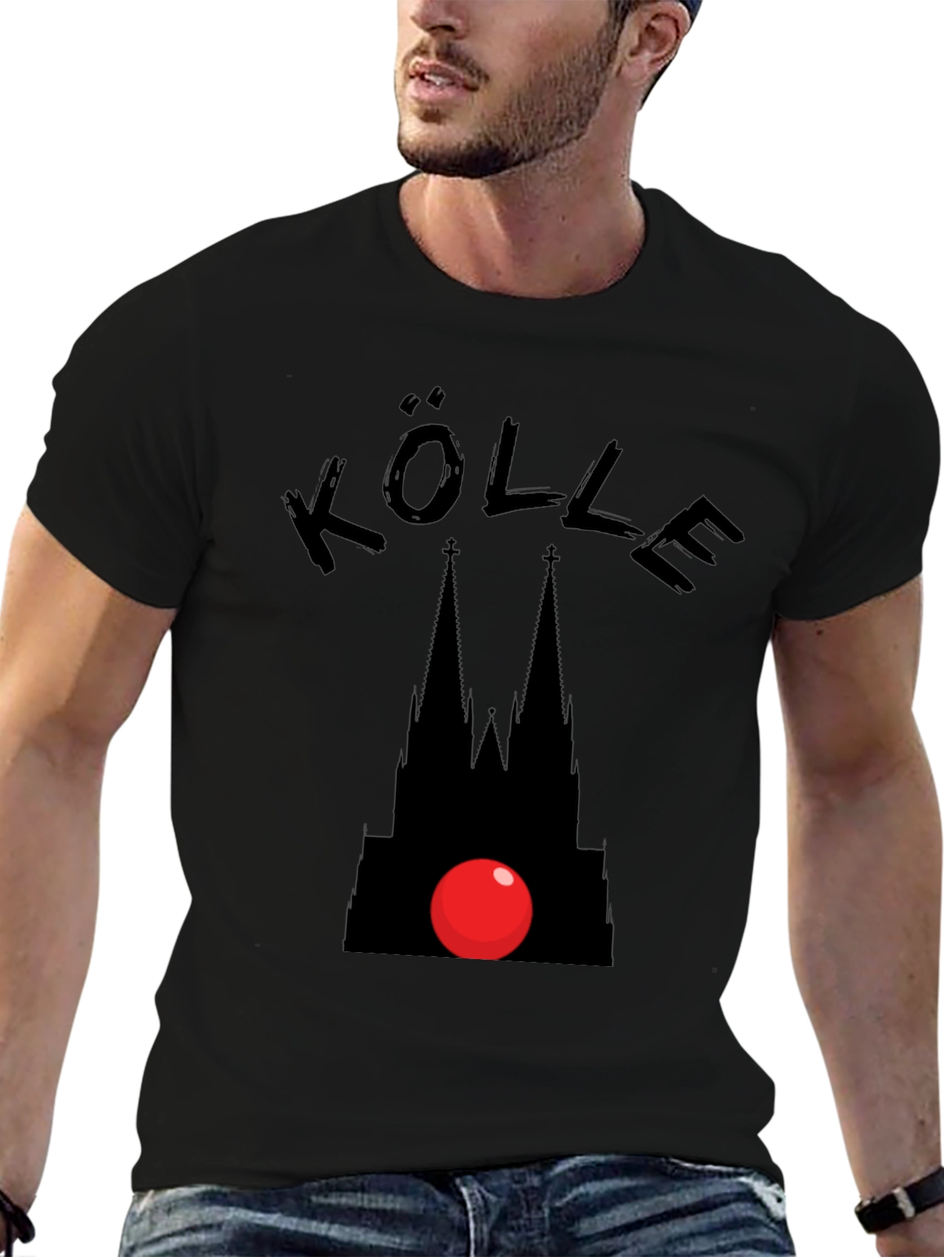 Kölle Carnival T-Shirt - Cologne Cathedral Red Nose