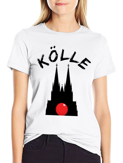 Kölle Carnival T-Shirt - Cologne Cathedral Red Nose