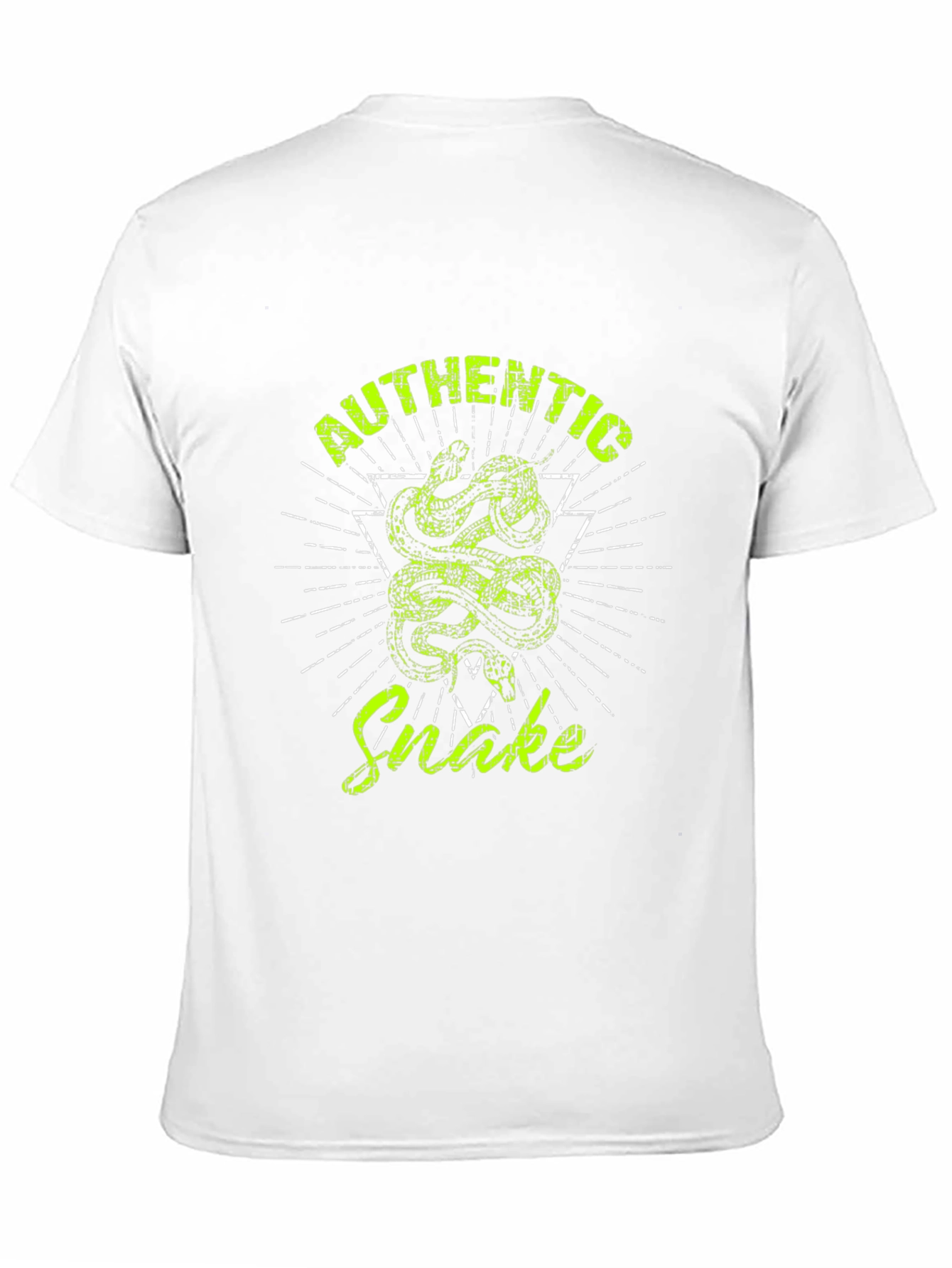 Authentic Snake Graphic Print Black T-Shirt