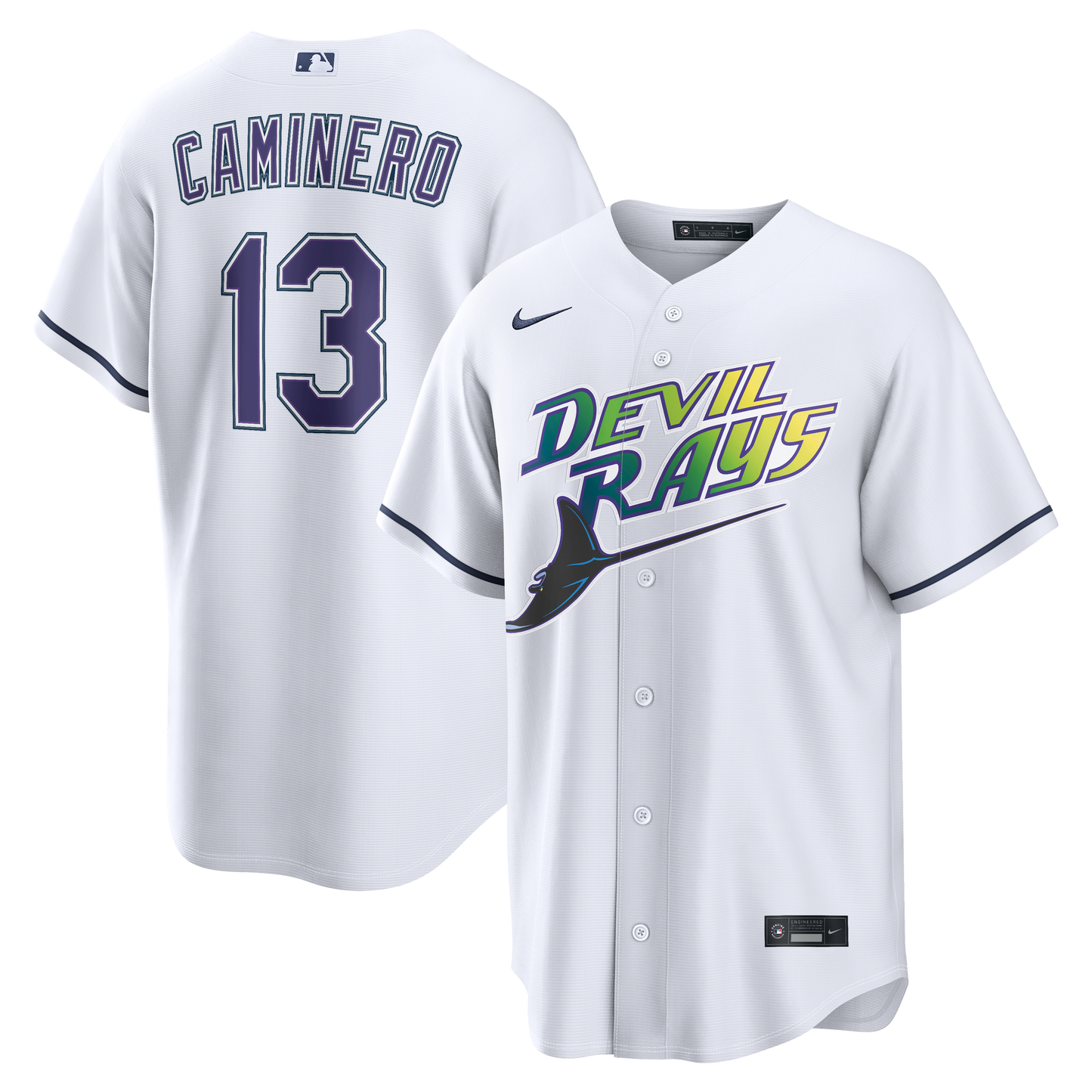 Junior Caminero Tampa Bay Rays Nike Alternate 2 Replica Jersey - White