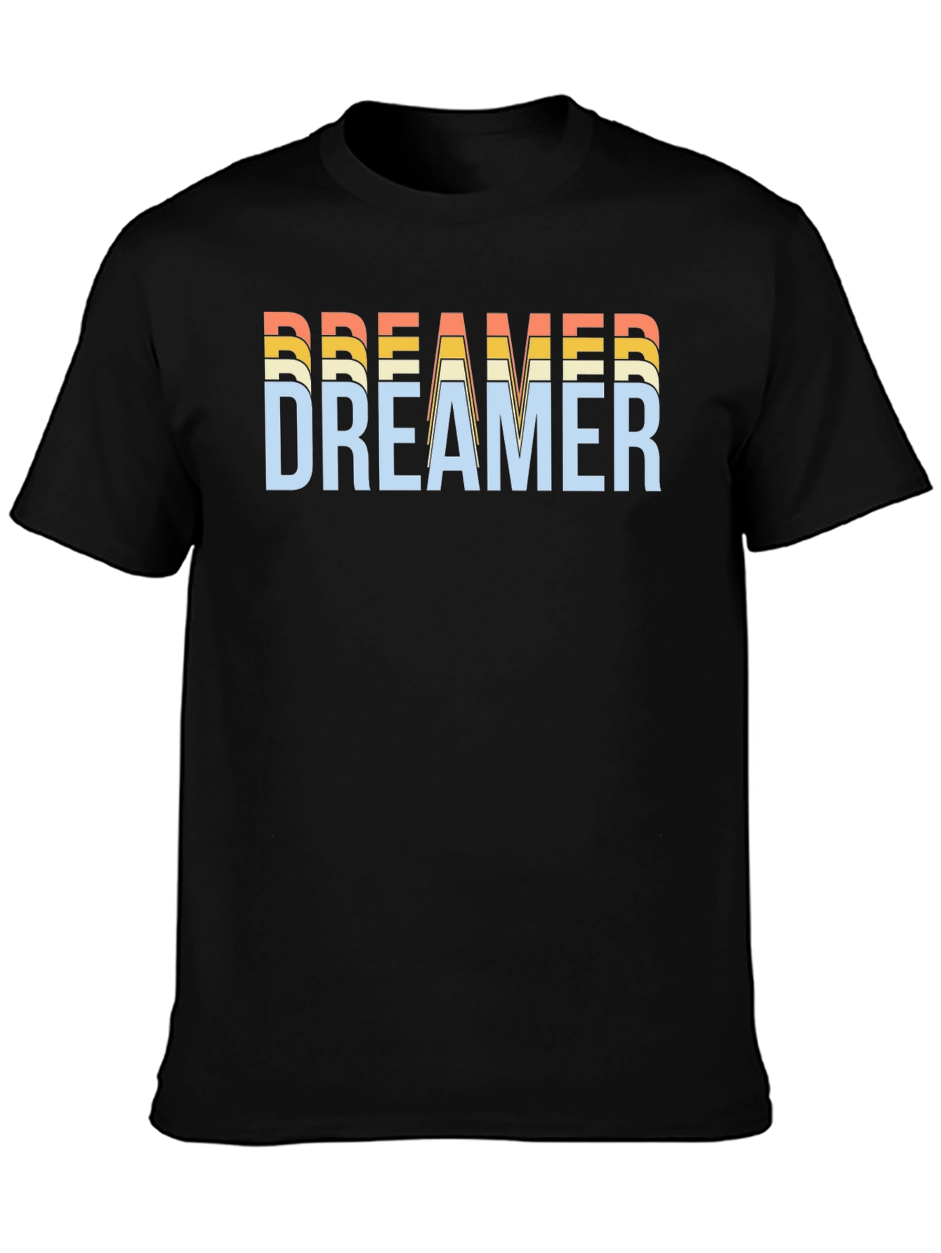 Dreamer Graphic Tee - Retro Style Black T-Shirt