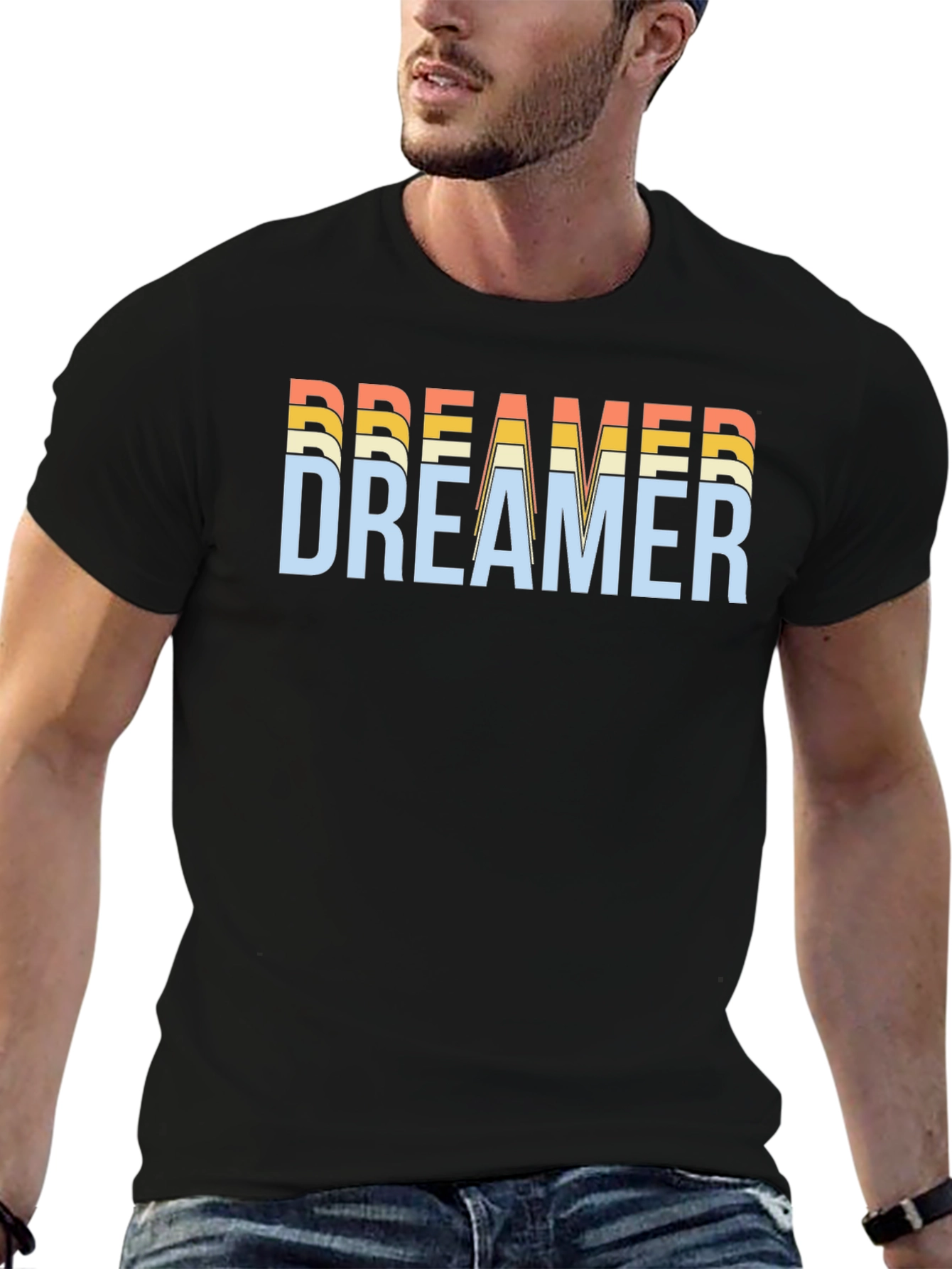 Dreamer Graphic Tee - Retro Style Black T-Shirt
