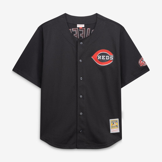 Ken Griffey Jr. Cincinnati Reds Mitchell &amp;amp; Ness Big &amp;amp; Tall Cooperstown Mesh Batting Practice Jersey - Black