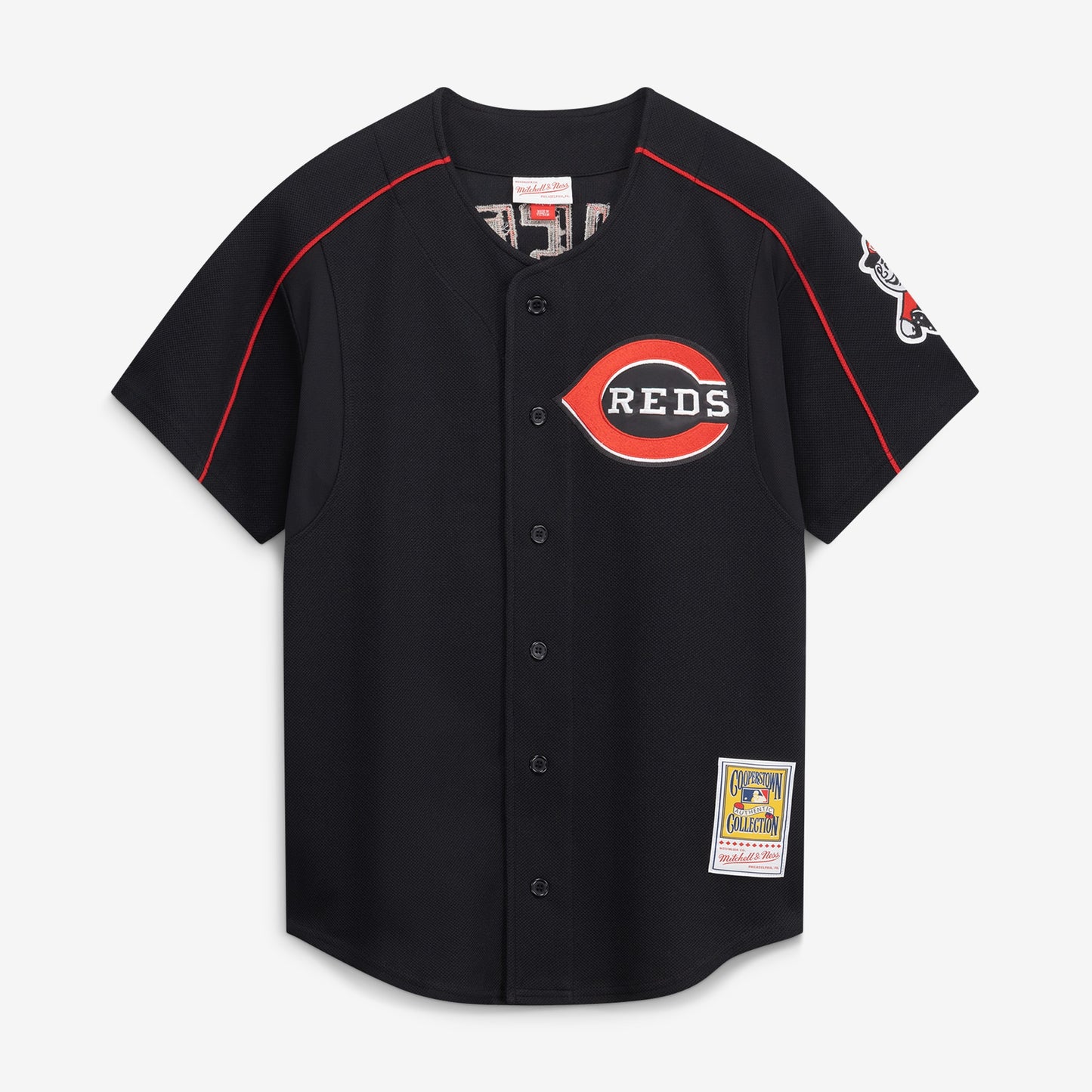 Ken Griffey Jr. Cincinnati Reds Mitchell &amp;amp; Ness Cooperstown Collection Authentic Mesh Batting Practice Jersey - Black