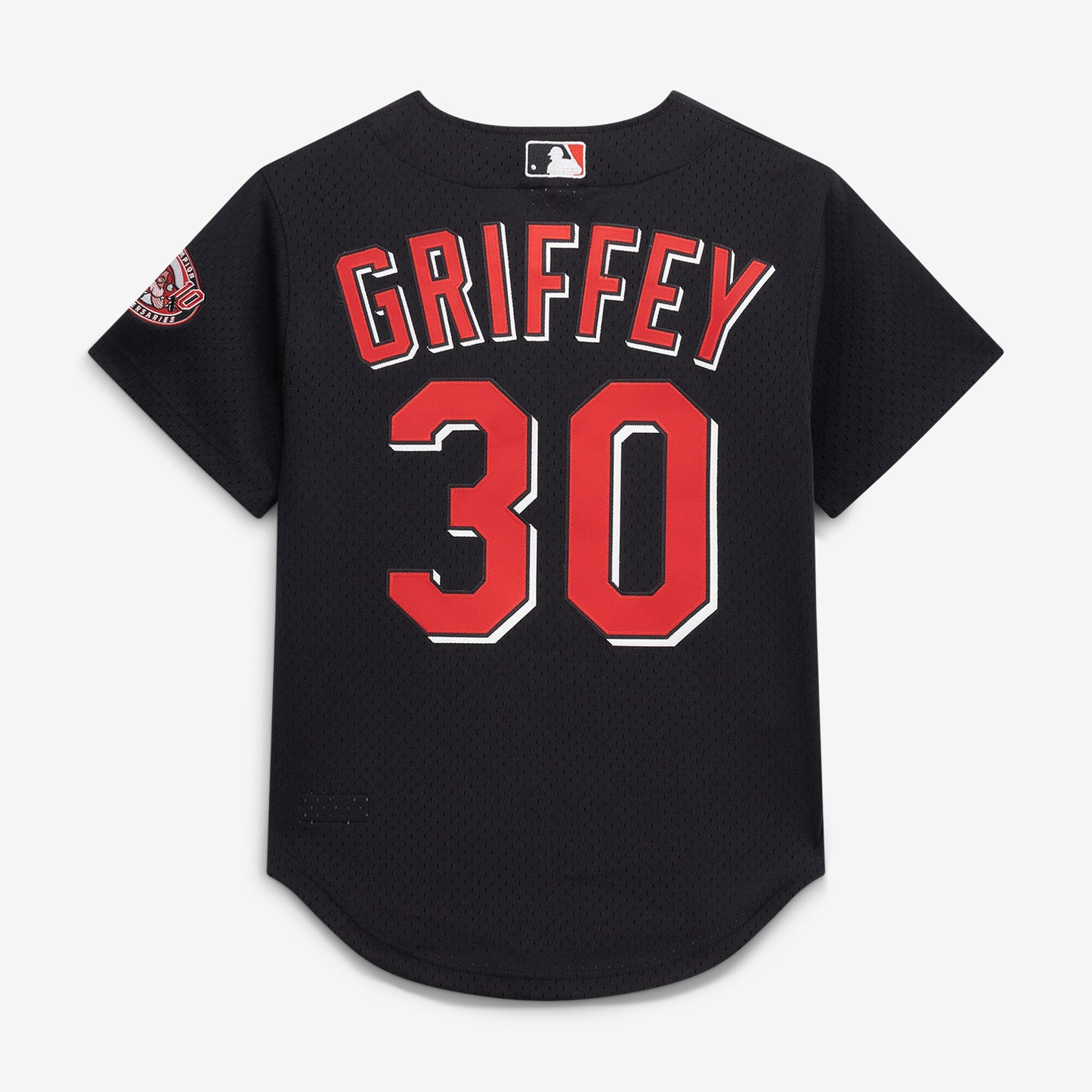 Ken Griffey Jr. Cincinnati Reds Mitchell &amp;amp; Ness Cooperstown Collection Mesh Batting Practice Button-Up Jersey - Black