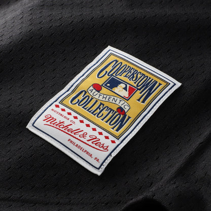 Ken Griffey Jr. Cincinnati Reds Mitchell &amp;amp; Ness Cooperstown Collection Mesh Batting Practice Button-Up Jersey - Black