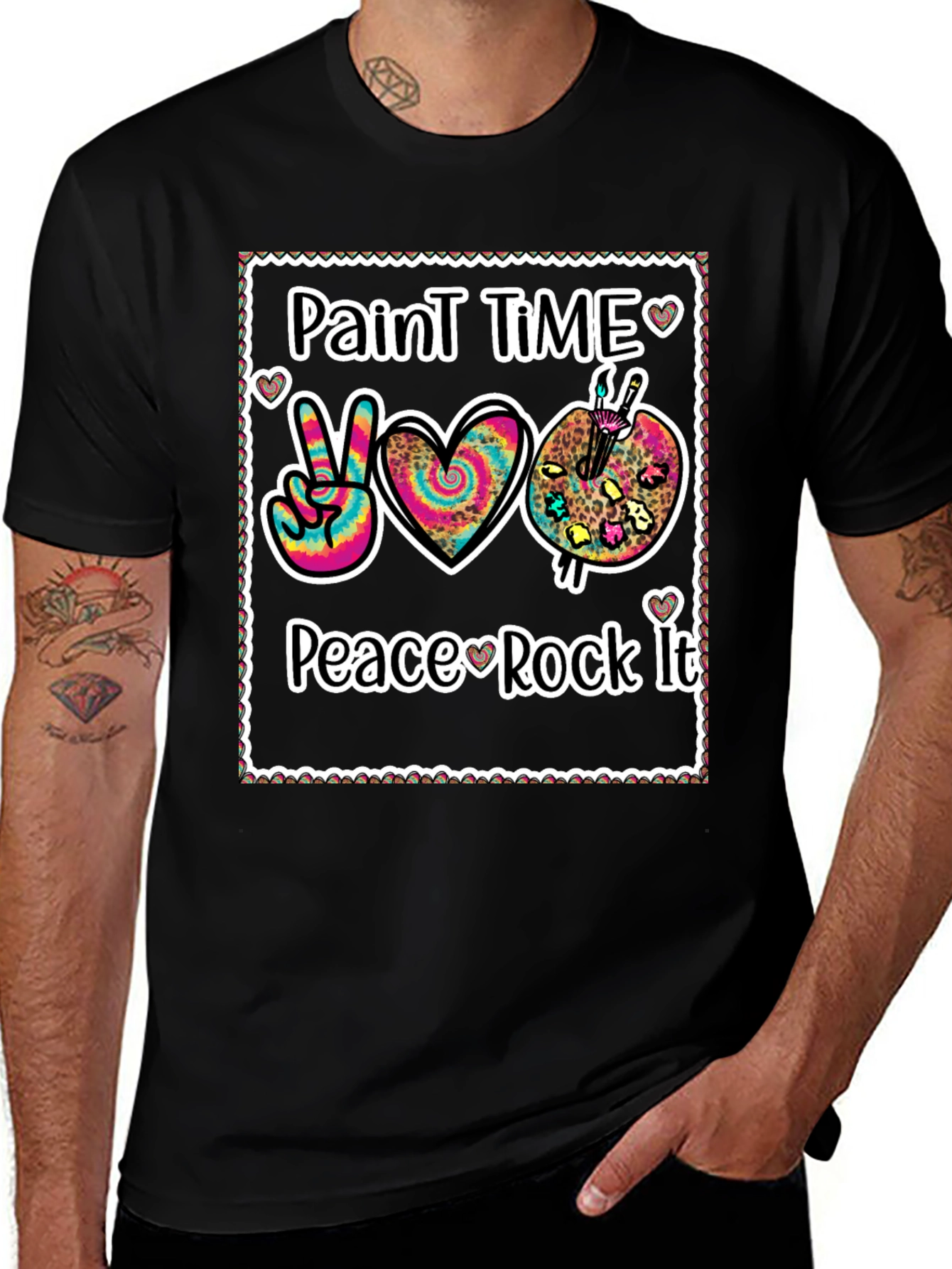 Paint Time Peace Rock It T-Shirt