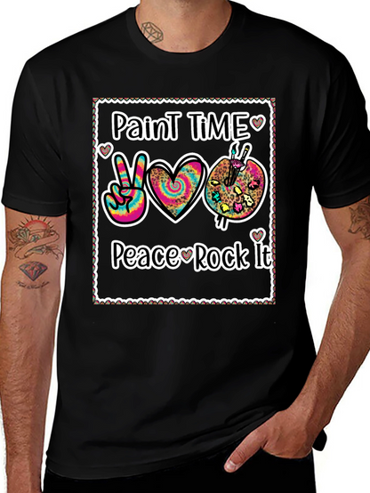 Paint Time Peace Rock It T-Shirt