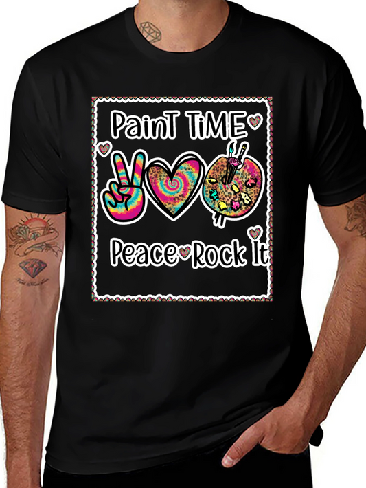 Paint Time Peace Rock It T-Shirt