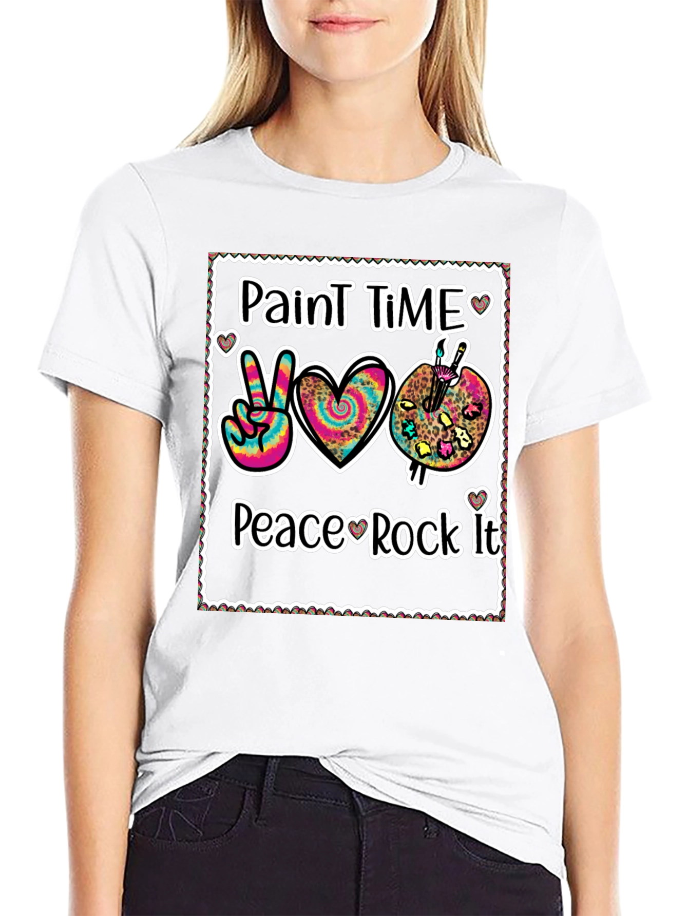 Paint Time Peace Rock It T-Shirt