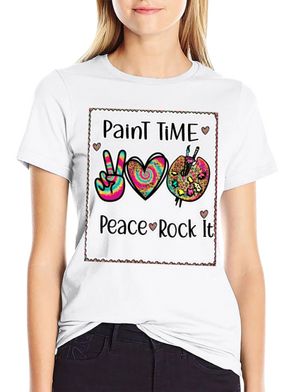 Paint Time Peace Rock It T-Shirt
