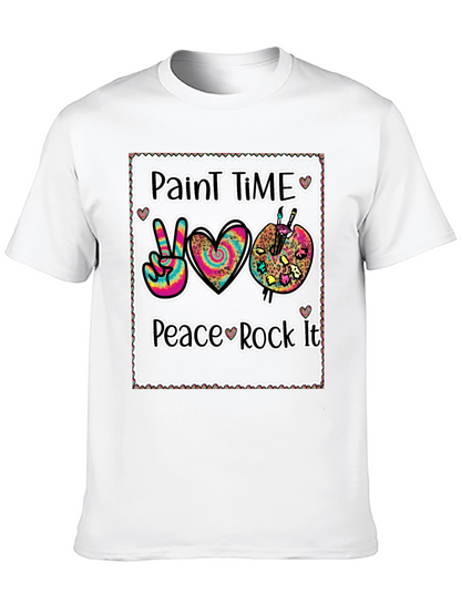 Paint Time Peace Rock It T-Shirt