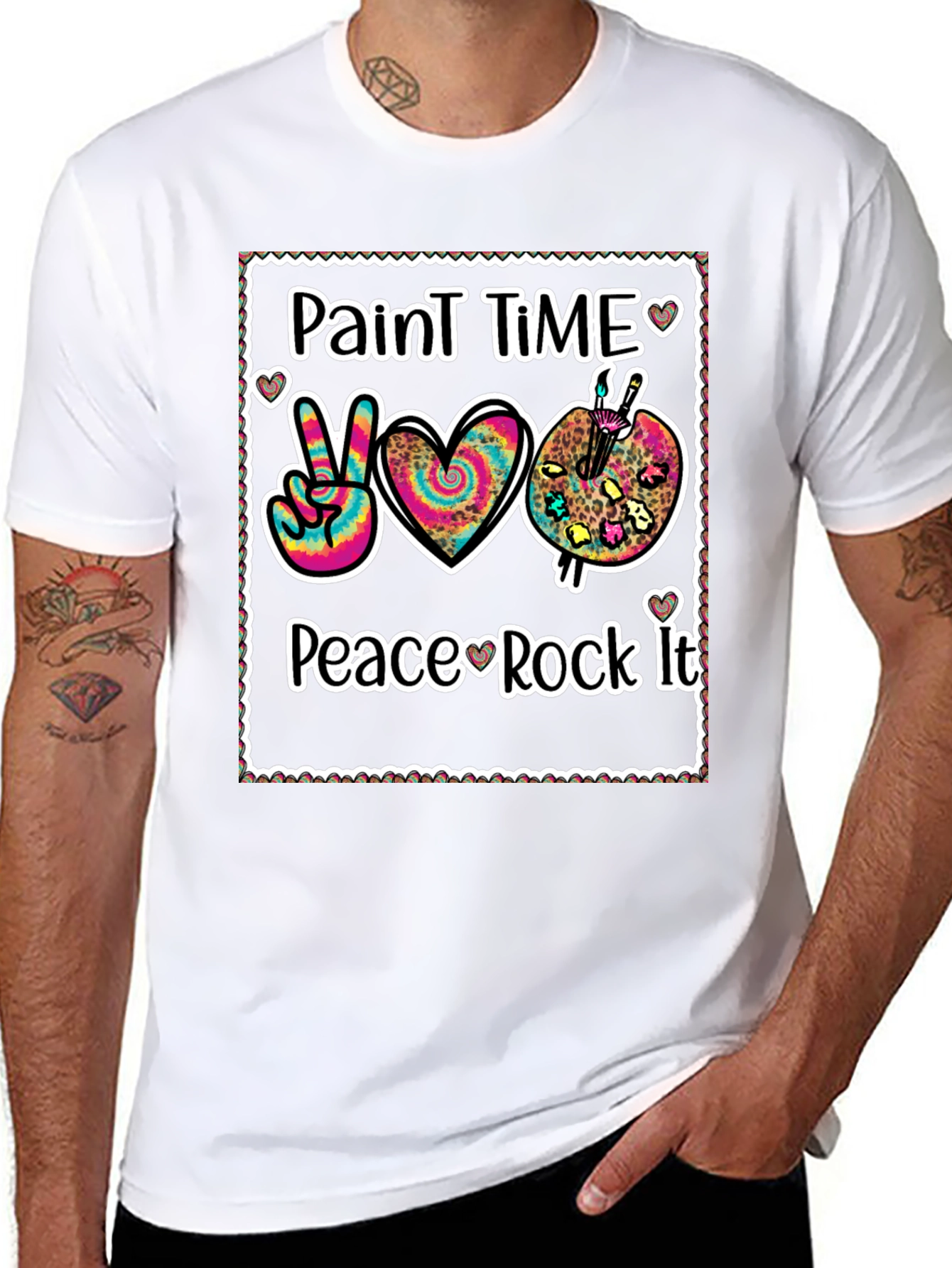 Paint Time Peace Rock It T-Shirt