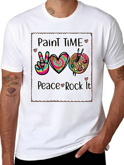 Paint Time Peace Rock It T-Shirt