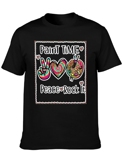 Paint Time Peace Rock It T-Shirt