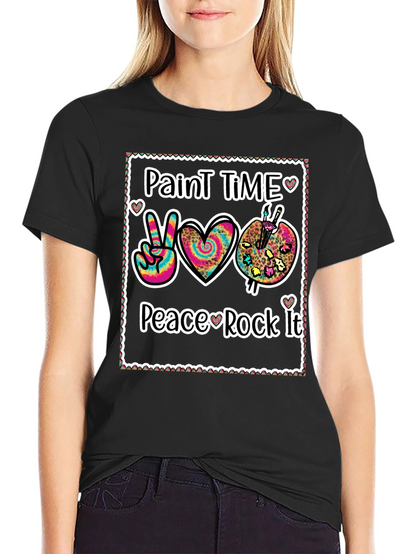 Paint Time Peace Rock It T-Shirt