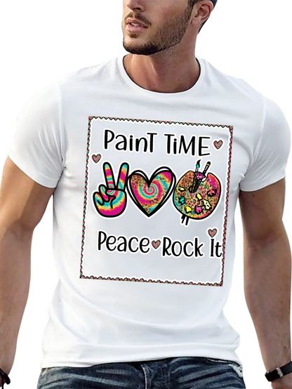 Paint Time Peace Rock It T-Shirt