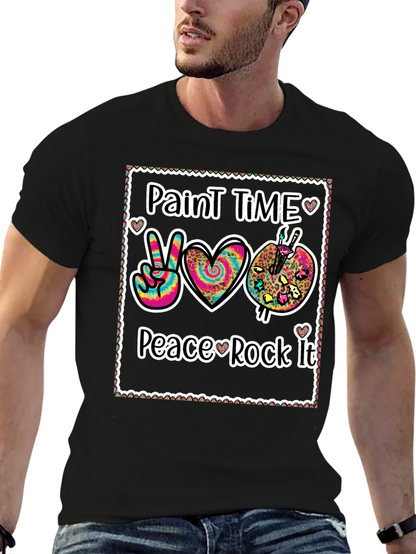 Paint Time Peace Rock It T-Shirt