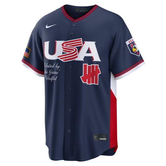 USA Baseball Nike x Undefeated 2026 World Baseball Classic Stadium Jersey - Navy
