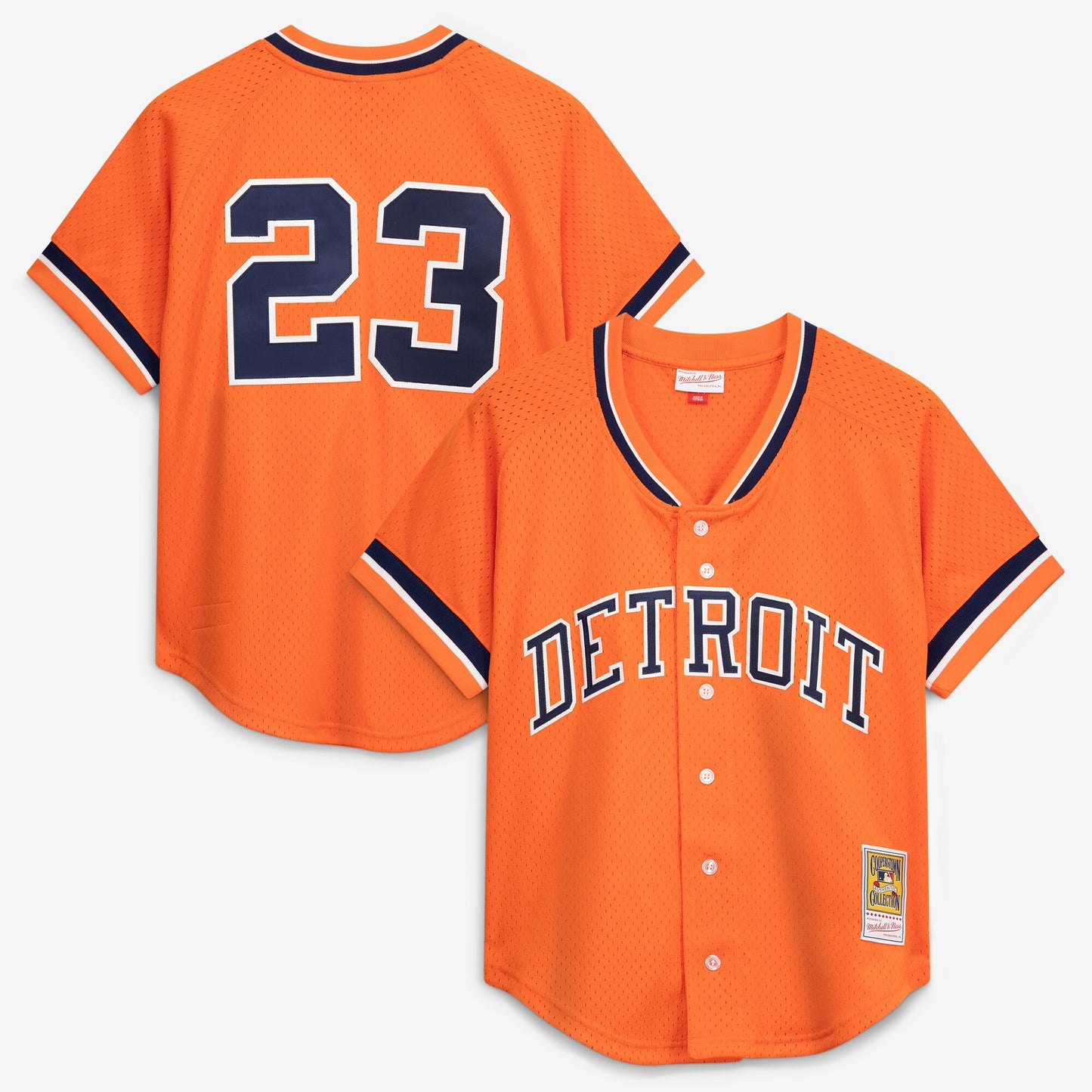 Kirk Gibson Detroit Tigers Mitchell &amp;amp; Ness Cooperstown Collection Mesh Batting Practice Button-Up Jersey - Orange