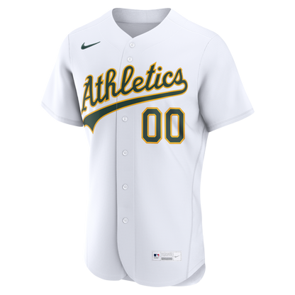 Athletics Nike Home Authentic Custom Jersey - White