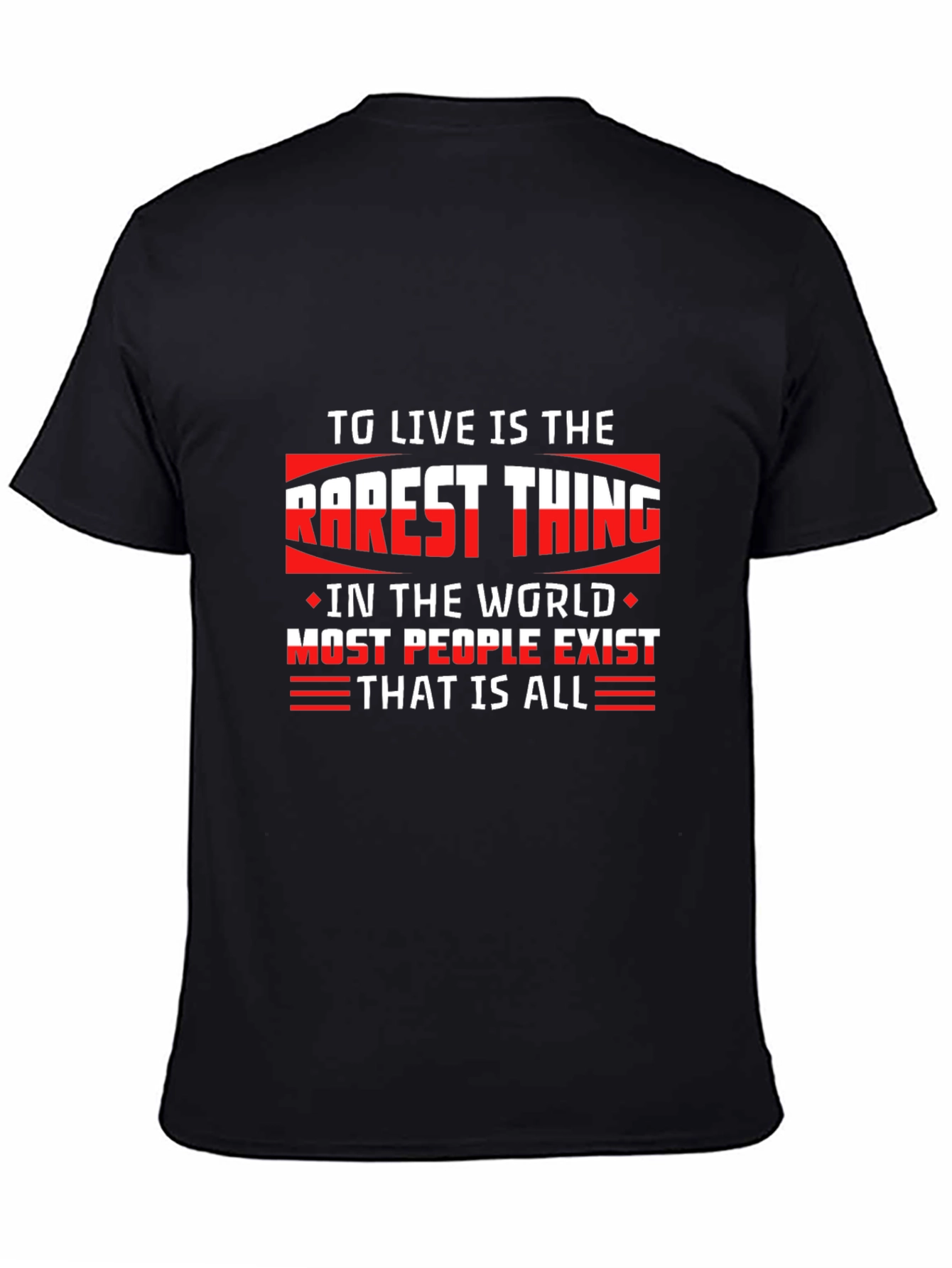 Motivational Quote Black T-Shirt