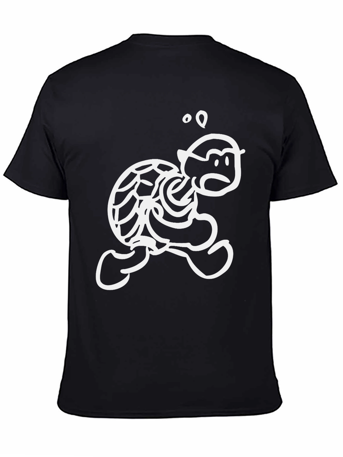 Funny Cartoon Turtle T-Shirt - Black