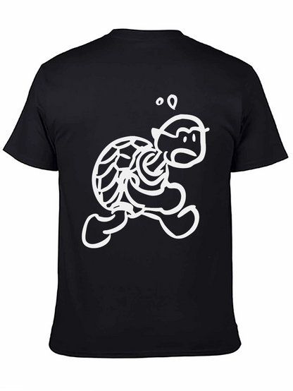 Funny Cartoon Turtle T-Shirt - Black