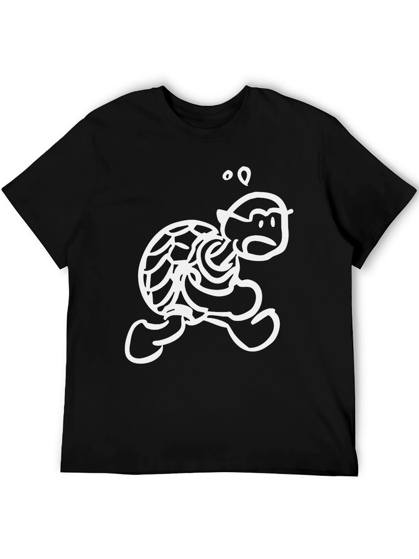 Funny Cartoon Turtle T-Shirt - Black